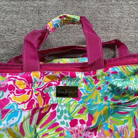 Lilly Pulitzer Insulated Cooler Pool Party Picnic Pack Colorful Coral Soft Sided - Picture 2 of 7